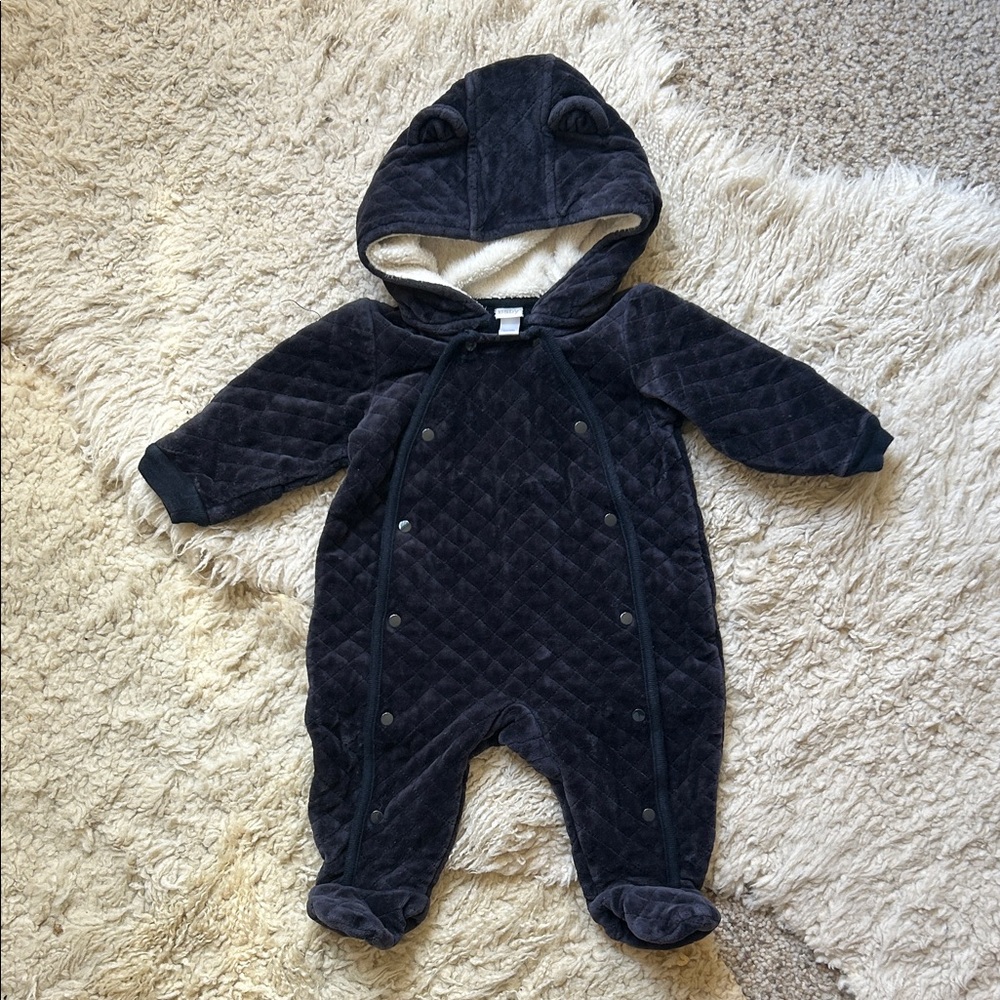 Nordstrom Quilted Black Kids Footie